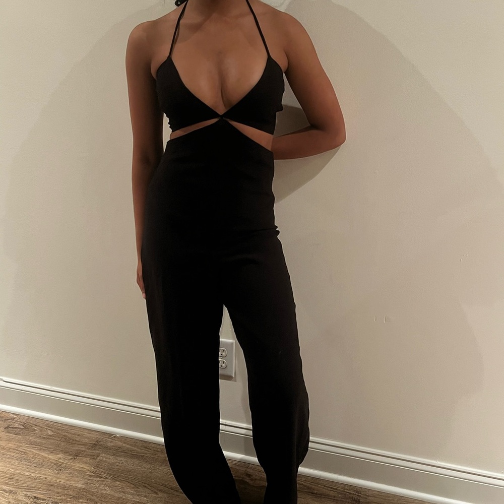 Elegant Black Halter Jumpsuit